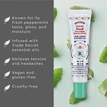 Smiths Rosebud Salve, Strawberry Lip Balm and Minted Rosebud Salve Lip Balm Gift Set in Tin Can and Tube, Smiths Rosebud Salve Lip Balm Holiday Collection Gifts Box-Rosebud Lip Balm Giftbasket