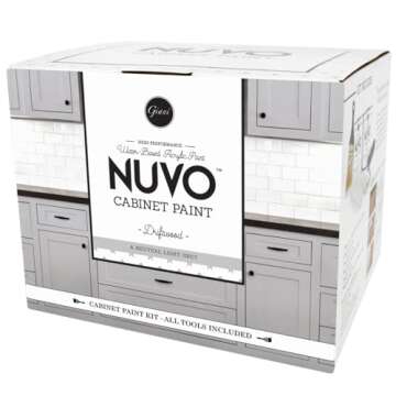 Nuvo Driftwood Cabinet Makeover Kit - Easy DIY 7-Piece Set, Light Neutral Grey, Long-Lasting Finish