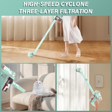 BUTY BULU Cordless Stick Vacuum Lightweight Powerful Suction