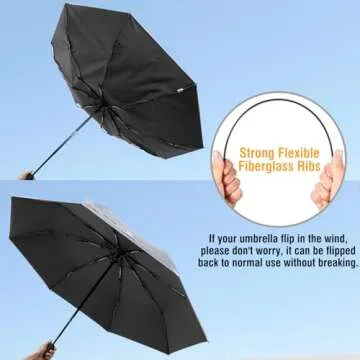 G4Free Travel Umbrella UPF 50+ Windproof & Portable