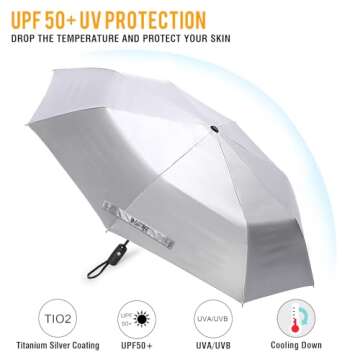 G4Free Travel Umbrella UPF 50+ Windproof & Portable