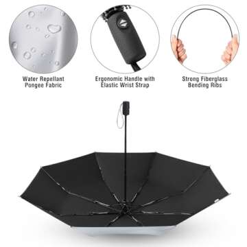 G4Free Travel Umbrella UPF 50+ Windproof & Portable