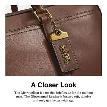 COACH Metropolitan Slim Brief, Ol/Saddle, One Size