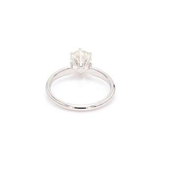 14k White Gold Lab-Grown Diamond Solitaire Wedding Engagement Ring (1.00 cttw, I-J Color, VS2-SI1 Clarity) Size 6