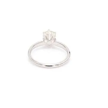 14k White Gold Lab-Grown Diamond Solitaire Wedding Engagement Ring (1.00 cttw, I-J Color, VS2-SI1 Clarity) Size 6
