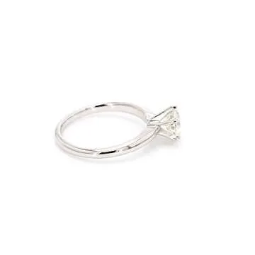 14k White Gold Lab-Grown Diamond Solitaire Wedding Engagement Ring (1.00 cttw, I-J Color, VS2-SI1 Clarity) Size 6