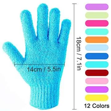 24 pcs Exfoliating Shower Gloves,Double Sided Exfoliating Bath Gloves Deep Clean Dead Skin for Spa M...