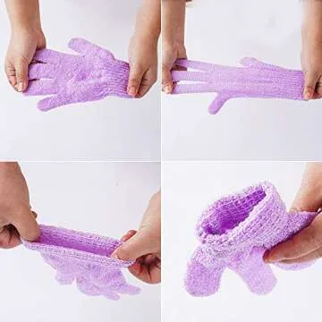 24 pcs Exfoliating Shower Gloves,Double Sided Exfoliating Bath Gloves Deep Clean Dead Skin for Spa Massage Beauty Skin Shower Body Scrubber Bathing Accessories.-12 Multi-Colors