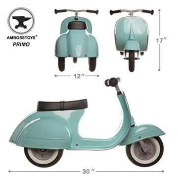 Ambosstoys Toddler Scooters for Boys and Girls Primo – Durable, Valuable and Timeless Design Kids Ride on Toys for 2 Year Old - 3-4 - 5 Year Olds, Collectors and Design Lovers