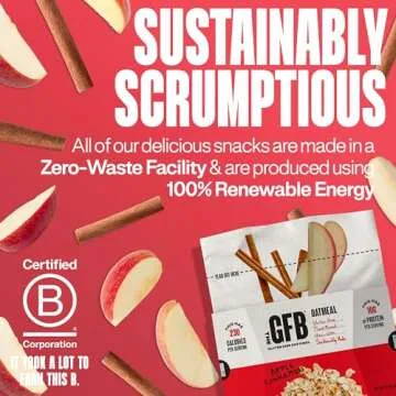 The GFB Apple Cinnamon Protein Oatmeal Cups - Unique Pop-Up Bowl - Gluten Free, Plant Based, Non GMO, Sustainably Made - Ridiculously Tasty, Healthy, Vegan Protein Instant Oatmeal, 2 oz (6 Count)