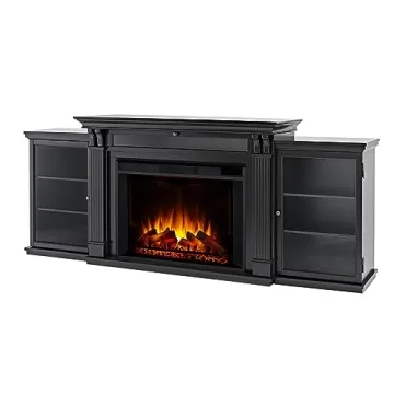 Real Flame Tracey 84" Grand TV Stand with Electric Fireplace - Fits 80" TV