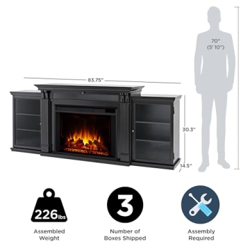 Real Flame Tracey 84" Electric Fireplace TV Stand