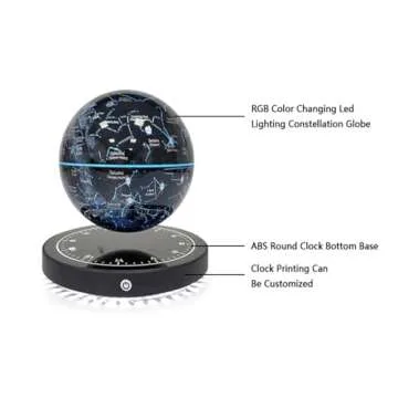 Gleamgalaxy Levitating Galaxy Constellation Lamp,Floating and Spinning in Air Freely, LED Galaxy Lamp Has 4 Colors that cycle through for Unique Gifts,Room Decor,Night Light,Office Desk Toys