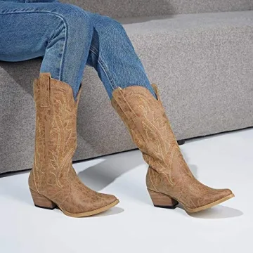 Stylish HISEA Rollda Cowboy Boots for Women