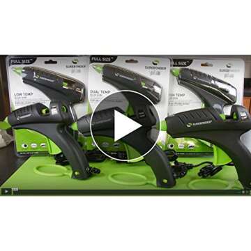 FPC 40-watt Full Size Glue Gun with Safety Fuse, Low Temperature Green/Black