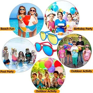 Tepsmigo Kids Aviator Sunglasses Party Favors,24 Pack Kids Sunglasses Bulk for Boys Girls,Party Favor Sunglasses for Kids Birthday Party, Goody Bag Favors, Beach Pool Party Favors