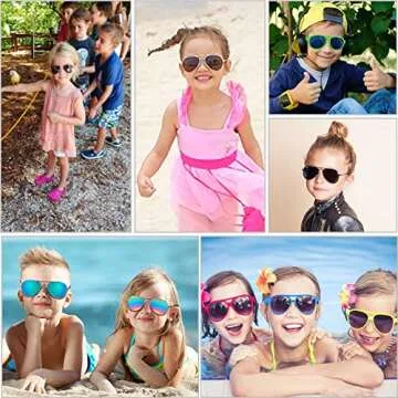 Tepsmigo Kids Aviator Sunglasses Party Favors,24 Pack Kids Sunglasses Bulk for Boys Girls,Party Favor Sunglasses for Kids Birthday Party, Goody Bag Favors, Beach Pool Party Favors