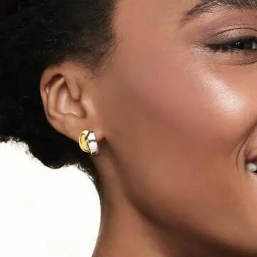 Sleek Ross-Simons 14kt Two-Tone Gold Curved Earrings for Every Occasion