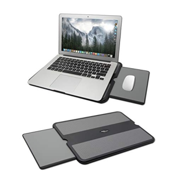 MAX SMART Portable Laptop Lap Pad, Laptop Desk with Retractable Mouse Tray, Sturdy Stable Work Surfa...