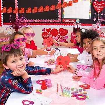 TOY Life Prefilled 196 Pcs Valentines Day Goodie Bags Stuffers for Kids Classroom Exchange Valentines Day Gifts for Students From Teacher Pre-filled Valentine Pencils Treats Party Favor Kids​