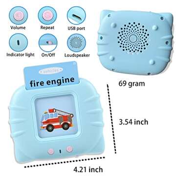 Toys for 2 3 4 5 Year Old Boys and Girls, 384 Sight Words Talking Flash Cards Autism Sensory Toys for Autistic Children, Speech Therapy Toys Educational Learning Montessori Toys