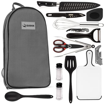 Qudos 14-Piece Camping Utensil Set - Versatile & Portable Travel Kit