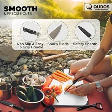 Qudos 14-Piece Camping Utensil Set - Versatile & Portable Travel Kit