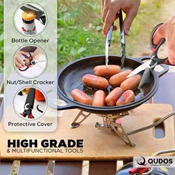 Qudos 14-Piece Camping Utensil Set - Versatile & Portable Travel Kit
