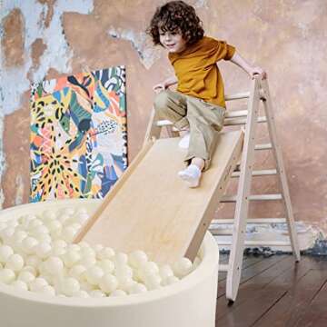 Realhaha Ball Pit Balls 100 Play Balls Plastic Balls for Baby Girls Toddlers Kids Play Tent Pool Playhouse Playpen Party Decoration, White