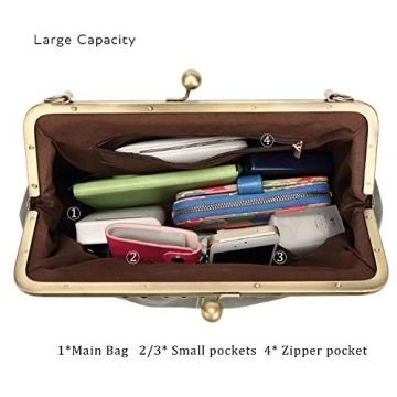 Segater Vintage Handbag - Stylish Kiss Lock Crossbody Purse