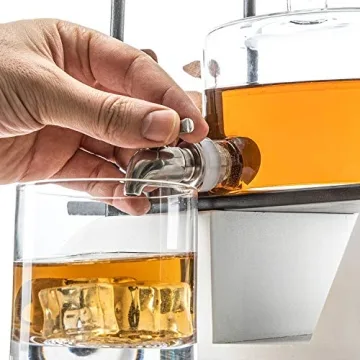 The Wine Savant Golf Decanter Whiskey Decanter and 2 Whiskey Glasses -, Golf Gifts for Both Men & Women, Golf Accessories, Golfer Gifts, Based on A Replica Golf Cart (850ml Decanter - 8 Ounce Glasses)