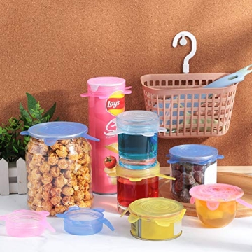Patelai Silicone Stretch Lids 16 Pieces Multicolor Food Covers