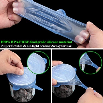 Patelai Silicone Stretch Lids 16 Pieces Multicolor Food Covers