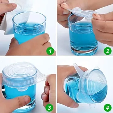 Patelai Silicone Stretch Lids 16 Pieces Multicolor Food Covers