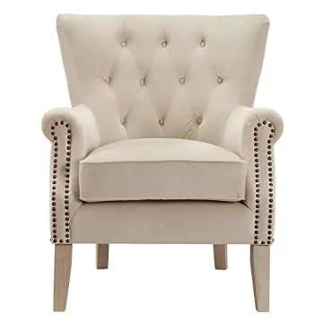 Dorel Living Accent Chair in Beige - Modern Comfort