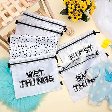 6 Pack Hospital Bags for Labor and Delivery Diaper Bag Organizing Pouches Waterproof Diaper Organizer Bags for Baby Necessities Diaper Backpack Organization Hospital Bag Essentials for Mom