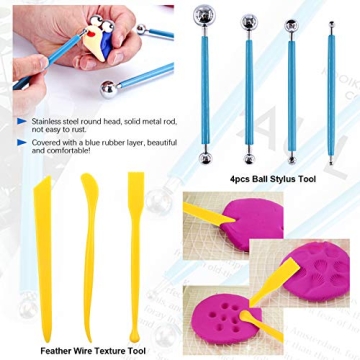 Glarks 22Pcs Clay Sculpting Tool Set for Artists