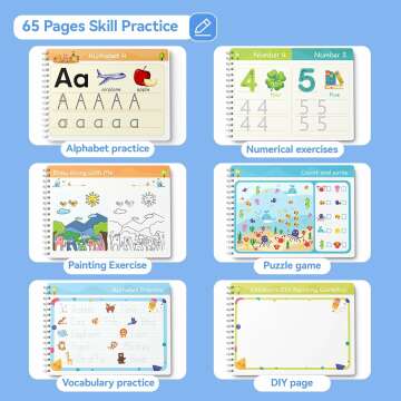 Educational Preschool Workbook - Reusable Tracing Fun