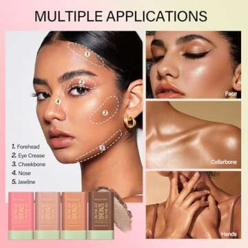 SWETIYOU Multi-Use Makeup Bronzer Stick for Glowy Skin
