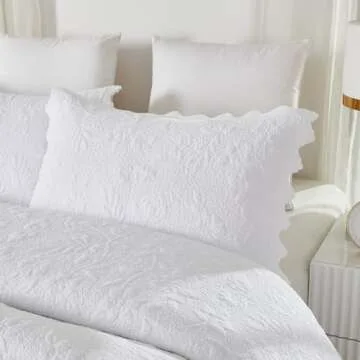 Brandream 100% Cotton Quilted Pillow Shams Set of 2