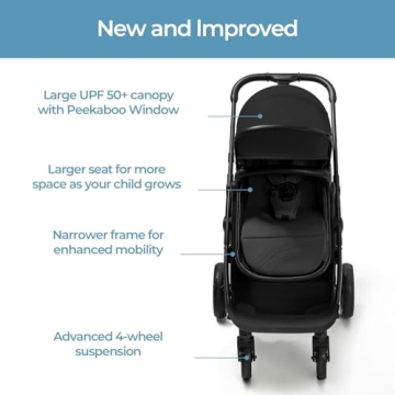 Stylish Mompush Wiz Convertible Baby Stroller with Bassinet