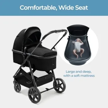 Stylish Mompush Wiz Convertible Baby Stroller with Bassinet