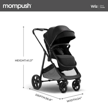 Stylish Mompush Wiz Convertible Baby Stroller with Bassinet