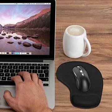 Comfortable Gaming Mouse Pad with Wrist Support Cushion