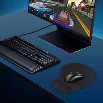 Comfortable Gaming Mouse Pad with Wrist Support Cushion
