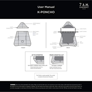 7 AM K-Poncho Baby Carrier Cover for Winter Comfort