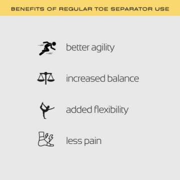 HEALTHY HAPPY LONG LIFE Toe Spacers for Athletes - Correct Your Toes for Foot Fitness, Balance, Plantar Fasciitis, Optimize Performance