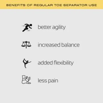 HEALTHY HAPPY LONG LIFE Toe Spacers for Athletes - Correct Your Toes for Foot Fitness, Balance, Plantar Fasciitis, Optimize Performance
