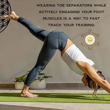 HEALTHY HAPPY LONG LIFE Toe Spacers for Athletes - Correct Your Toes for Foot Fitness, Balance, Plantar Fasciitis, Optimize Performance