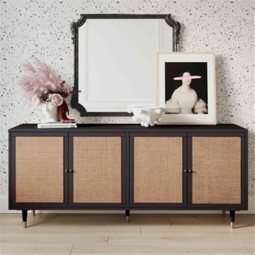 TOV Furniture Sierra 31" H Storage Sideboard in Noir